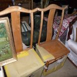 A pair of fruitwood Chinese style chairs