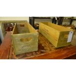 A pair of wooden boxes