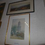 A watercolour of a Highland scene signed Alexander Malenau Stannard together with a watercolour by