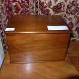 A Victorian mahogany staitionary box