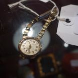 A 9ct gold Perona ladies cocktail watch (af)