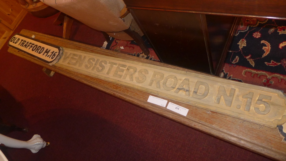 A set of four wooden replica road signs - Image 2 of 2