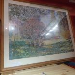 A large glazed and framed Monet print