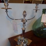 a pair of early C19th Sheffield silver plated brand candelabra circa 1810.