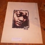 A set of eight unframed 'Maske' art prints in folio