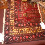 A fine North West Persian Afshar rug 250 cm x 160 cm repeating floral motifs on a pomegranate