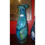 A Murano style coloured glass vase with