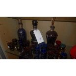 A collection of Bohemian glass liquor se