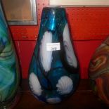 A Murano style coloured glass vase in bl