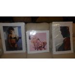 A large collection of prints