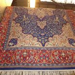 A hand knotted Persian carpet the blue g