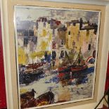 An impressionist print on canvas, contin