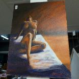 An oil on canvas 'Nude' by Lee Mcloughlin