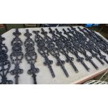 A collection of cast iron railings