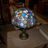 A near pair of Tiffany design lamps with