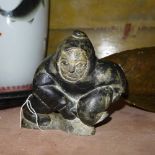 An antique Inuit carving of an Eskimo si