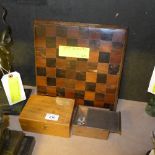 A miniature antique English bone chess s