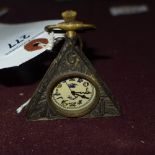 A triangular Masonic pocket watch