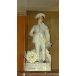 A C19th Staffordshire figure of Badin Powell with cannon