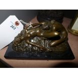 A bronze cast of erotic composition