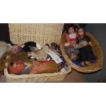A collection of bygone children's dolls