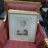 A set of four French balloon prints fram