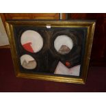 A French abstract oil on board in a gilt frame