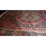 An extremely fine North West Persian Bidjar rug Central pendant medallion with repeating motifs on