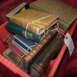 A collection of vintage library books