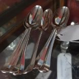 A set of six George II hallmarked sterling silver table spoons by James Wliks assayed in London in