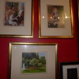 A pair of glazed and framed Renoir prints and a Monet print