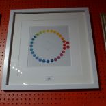A glazed and framed Josef Albers print 'Graphic Isolation of Color Suite'