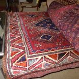 An extremely fine South West Persian Qashgai  carpet, 270cm x 170cm, triple pole medallion on a