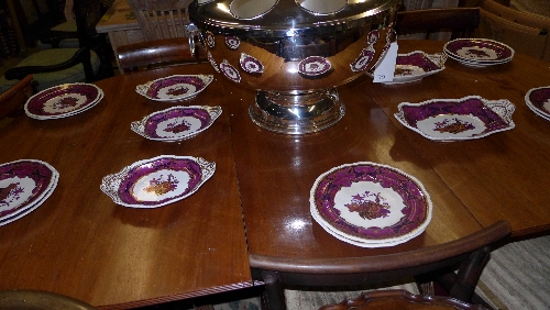 A Spode Imperial rouge and gilded part d