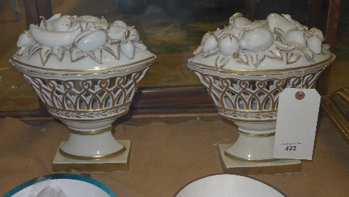A pair of Casa Pupo pot pourri vases and