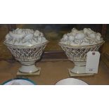 A pair of Casa Pupo pot pourri vases and