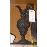 A pair of Victorian spelter ewers with s