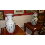 A pair of Oriental porcelain vases with