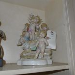 A Dresden style porcelain figure group o