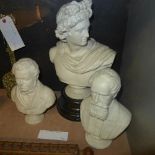 A collection of Parianware busts (3)