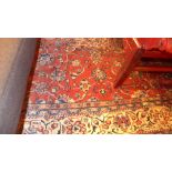 An extermley fine North West Persian Sarouk carpet 325 x 210 cm central pendant floral  medallion on