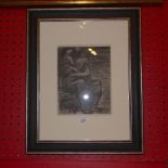 A Henry Moore collotype 'Mother and Child' glazed and framed