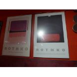 A pair of glazed and framed Rothko exhibition posters