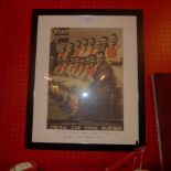 A glazed and framed Arsenal FA cup winners 1936 print