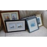 A collection of maritime prints and oils including steamer and others
