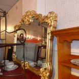 A C19th giltwood Pier mirror the rectangular plate flanked by columns