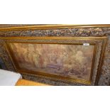 A plaque depicting Roman scene within gilt frame