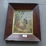 A Victorian needlework in rosewood frame