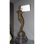An Art Deco style bronze of a dancing lady