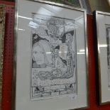 An artists proof print Alasdair Gray 'Lanark - A life in four books' inscribed 'A Gray at Glasgow